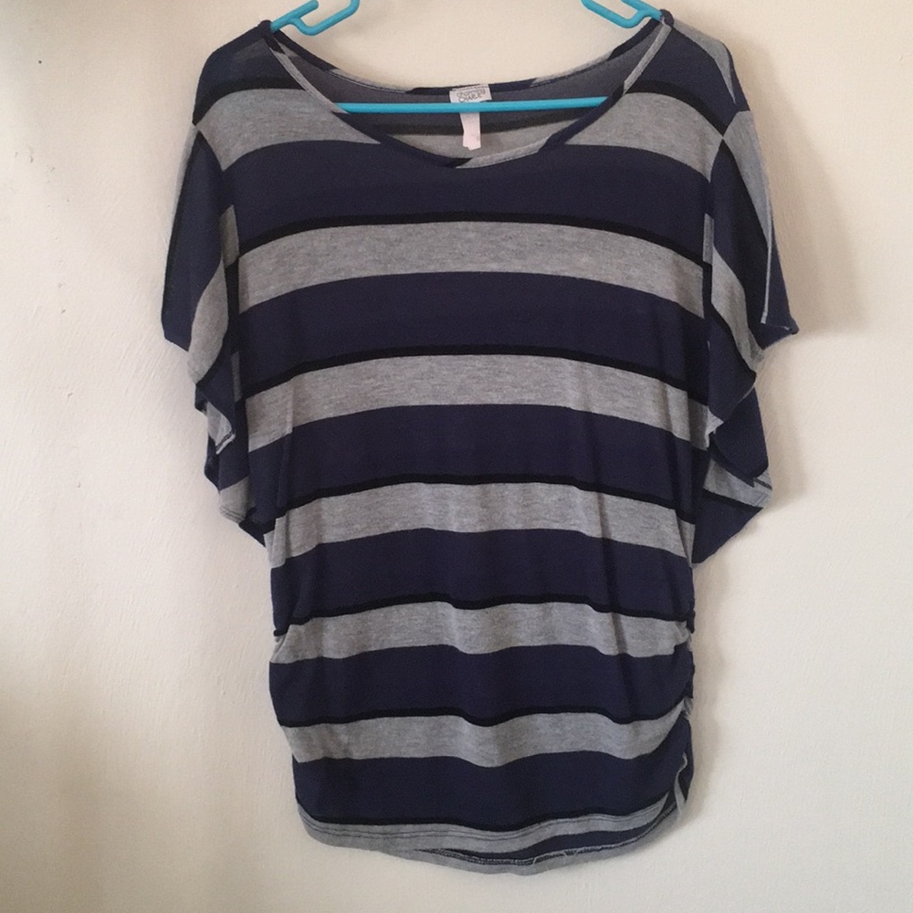 Longer top with butterfly sleeves